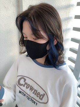 ジーナ 博多(Zina) 【Zina】大人かわいい/ブルーグレージュ/抜け感ヘア20代30代40代