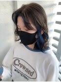 【Zina】大人かわいい/ブルーグレージュ/抜け感ヘア20代30代40代