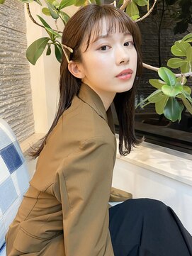 オーシャン(Ocean) ［OCEAN Hair&Life 水田成美］暗髪ブラウン/シースルーバンク