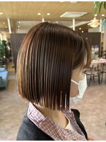 ビスポーク (HAIR SALON BESPOKE) 20代30代ミニボブココアブラウン小顔美肌ストレート