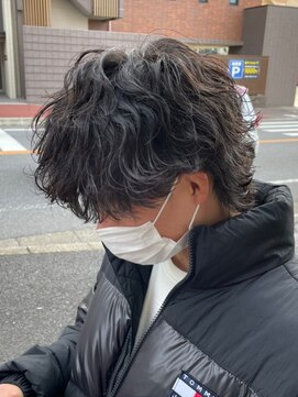 ザ サードヘアー 柏(THE 3rd HAIR) マッシュウルフ ツーブロック 波巻き