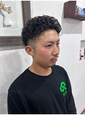 メンズカット 刈り上げツーブロックカーリーパーマ
