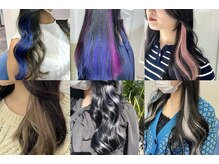 《ポイントエクステで手軽にインナーカラーも》