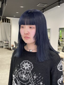 ゼスト 八王子店(ZEST) ネイビーカラー/ケアブリーチ【藤野はるひ】