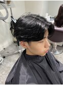 メンズセンターパート