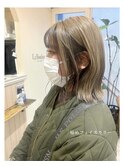 切りっぱなしボブ◎デザインカラー