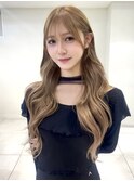 【Conomi】ハニーベージュ ロングレイヤー 顔周り 前髪 韓国ヘア