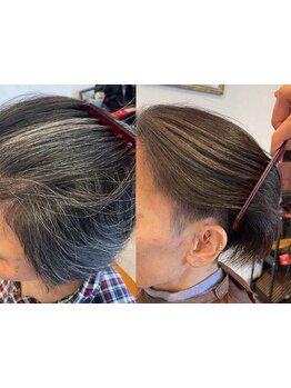 大人女性の為の上質カラーで、髪のダメージを抑えながら、艶感のある上品な仕上がりへと導きます♪