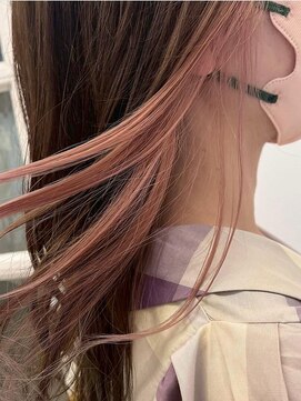 リトン(reton) イヤリングカラー/インナーカラー×ピンク/ピンクベージュ