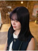 ツヤ髪ラベンダーアッシュ/髪質改善ストレート