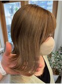 ミルクティーベージュ外ハネボブ