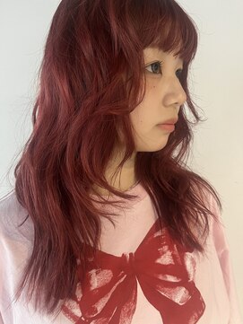 リノショアーズ 元町店(RINOSHORES) ピンクレッド×ロングレイヤー