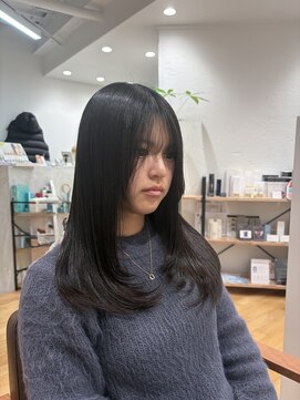 髪質改善トリートメント顔周りレイヤーカット透明感10代20代学割