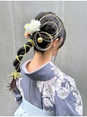 成人式アップ/結婚式アレンジ/お呼ばれヘア