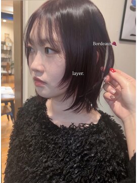 ◯ フェイスレイヤー　深めボルドー　暖色 ◯