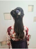 ゆるふわ編み込みのハーフアップ【小西】