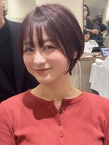ジアン バイ ミルボン 西宮ガーデンズプラス(GIEN by milbon)&nbsp;イメチェン分け目なしクールショート透明感カラーピンクベージュ