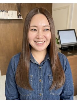 零秒女髪 千里丘店 上品で艶やかな髪質改善ストレートロング艶髪美髪髪質改善カラー