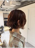 無造作ボブパーマ