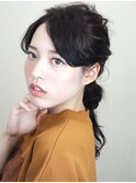 編みこみダウンスタイル　[ヘアアレンジ/アップ/結婚式]