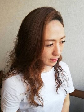 今日は美容院 【大人女性】ロング×パーマスタイル