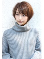 レウナ 外苑前(Reuna)&nbsp;黒髪でも可愛くひし形ショートボブ　丸みが綺麗