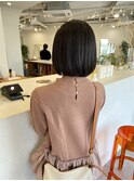 まとまるワンレンボブスタイル