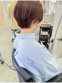 ハイライトカラーで大人ショートに