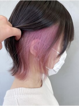 アールプラスヘアサロン(ar+ hair salon) インナーピンクカラー