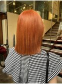 ブリーチ1回オレンジカラー