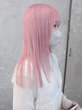 プネル(punel) ピンクホワイトピンクウルフレイヤーウルフカットケアブリーチ