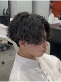 大分 府内 センターパート 波巻きスパイラルパーマ 中村友哉