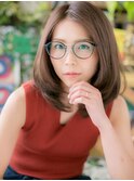 センターパートヘルシースタイル小顔ボブディh3志木20代30代40代
