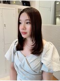 加藤【高円寺】内巻きレイヤー/顔周りカット/ローズブラウン