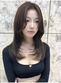 アッシュカラー×ウェーブヘア[韓国/前髪/新宿/レイヤーカット]