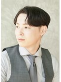 ブルーブラック 韓国センターパート ニュアンスパーマ