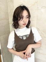 リブロ 三軒茶屋(LIBRO)&nbsp;ホワイトグレージュデジタルパーマチェリーブラウンショート