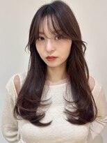 バイオレットジェム(Violet`jem)&nbsp;内巻きレイヤーロングレイヤー顔まわりカット韓国ヘア小顔ヘア