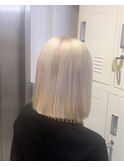 ホワイトブロンド ボブスタイル 所沢