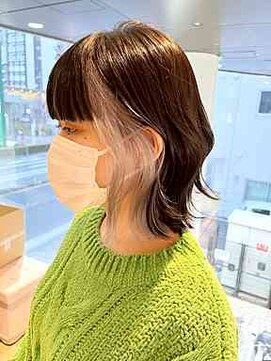 エヌプラスリタ 近鉄八尾(N+lita) 黒髪クラゲヘアーオリーブグレー小顔ココアベージュ