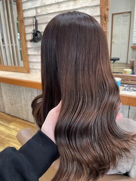 アンド ティグル クマモト(&.TIGRE KUMAMOTO) 韓国風艶カラー ココアブラウン ブリーチなし