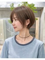 ミィ 浦和(mee) 透明感カラー ボブ 前髪 ショート カラー ブリーチ&ダブルカラー