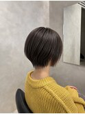 大人ショートボブ×ダークブラウン