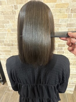 ジップ 土気あすみが丘店(ZIP)の写真/ダメージレス&ツヤ感☆新導入！手触り抜群！髪質改善で柔らかい手触りに…♪【艶髪再生縮毛矯正コース】