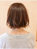 【morio鶴瀬】ナチュラルボブ×ユル外ハネ巻き