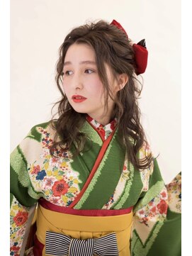 着物スタイル ネオはいからさんの卒業式袴ヘアセット L フルールドソレイユ Fleur De Soleil のヘアカタログ ホットペッパービューティー