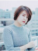 大人小顔ショートボブ