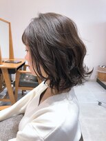 ネイロ 錦糸町(NeiRo) エアリーミディショートパーマ黒髪カタログホワイトアッシュ