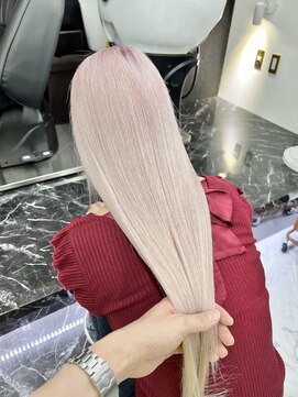 チュダック(ChuDuck) 韓国風《ホワイトピンク》ハイトーン/ケアブリーチ/ダブルカラー