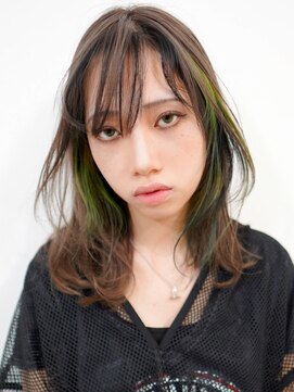 オーバーヘアー 所沢店(over hair) 【over hair】グラデーションカラー×セミディ